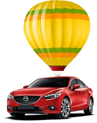 Balloon car with balloon